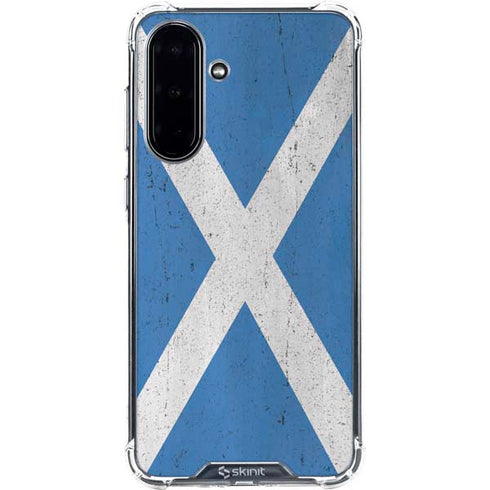 Scotland Flag Distressed Galaxy A36 5G Clear Case